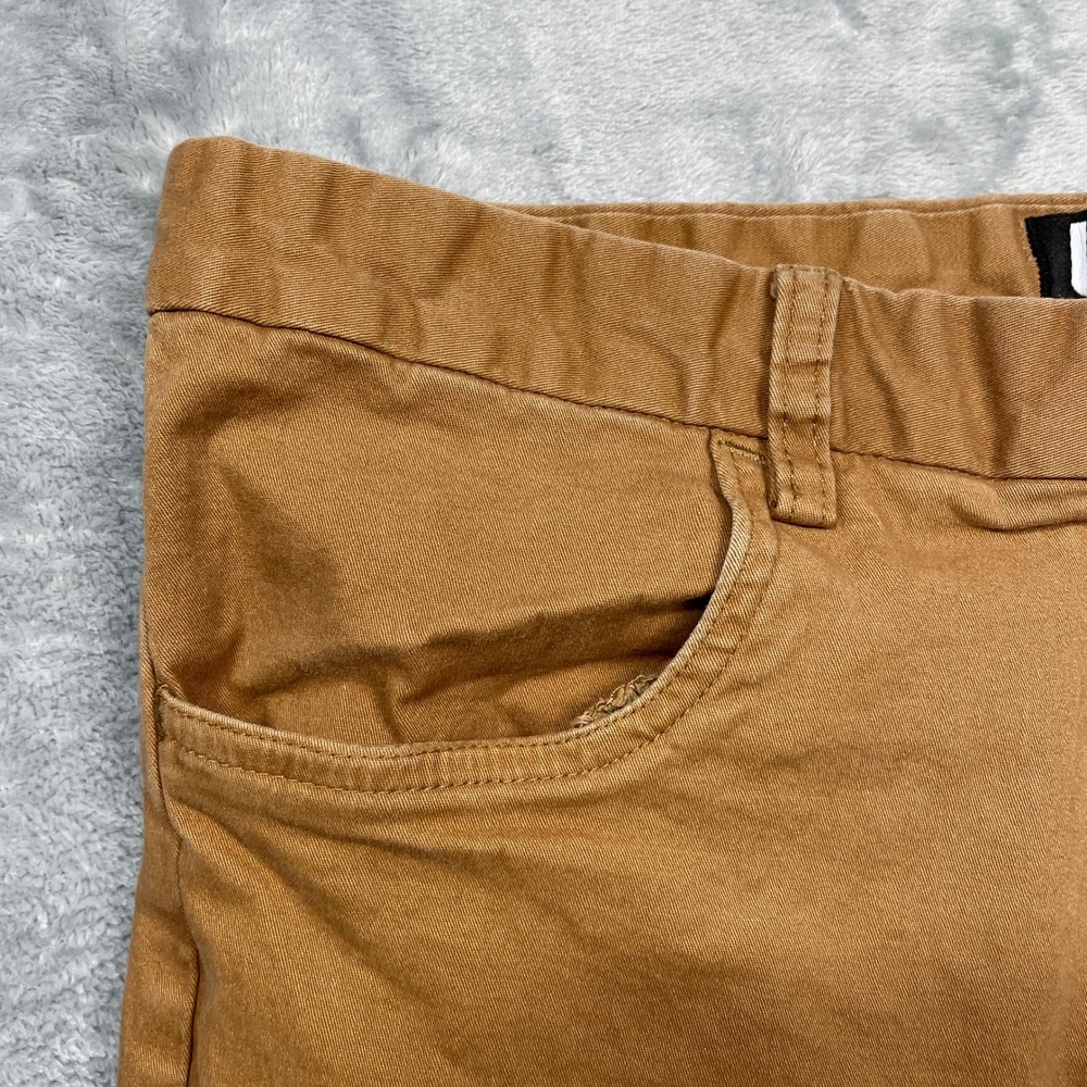 U-510 Chino Pants Mens 32x26 Brown Slim Fit Cotton Stretch Tapered Leg - Picture 3 of 13